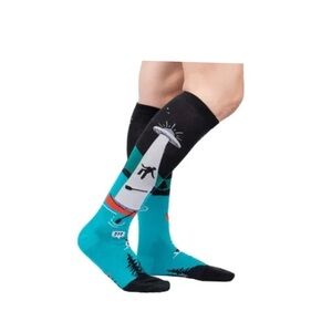 Out of Boaty Experience - Sock It To Me Knee High Glows In Dark Alien Abduction